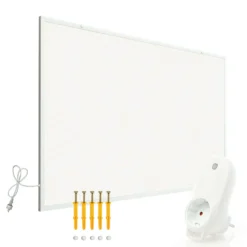 Wiltec Infrarotheizung 520 Watt inkl. WLAN-Thermostat, energieeffizienter Heizkörper mit WLAN Steuerung, Wandmontage Elektroheizung, Heizpaneel IR-Heizung