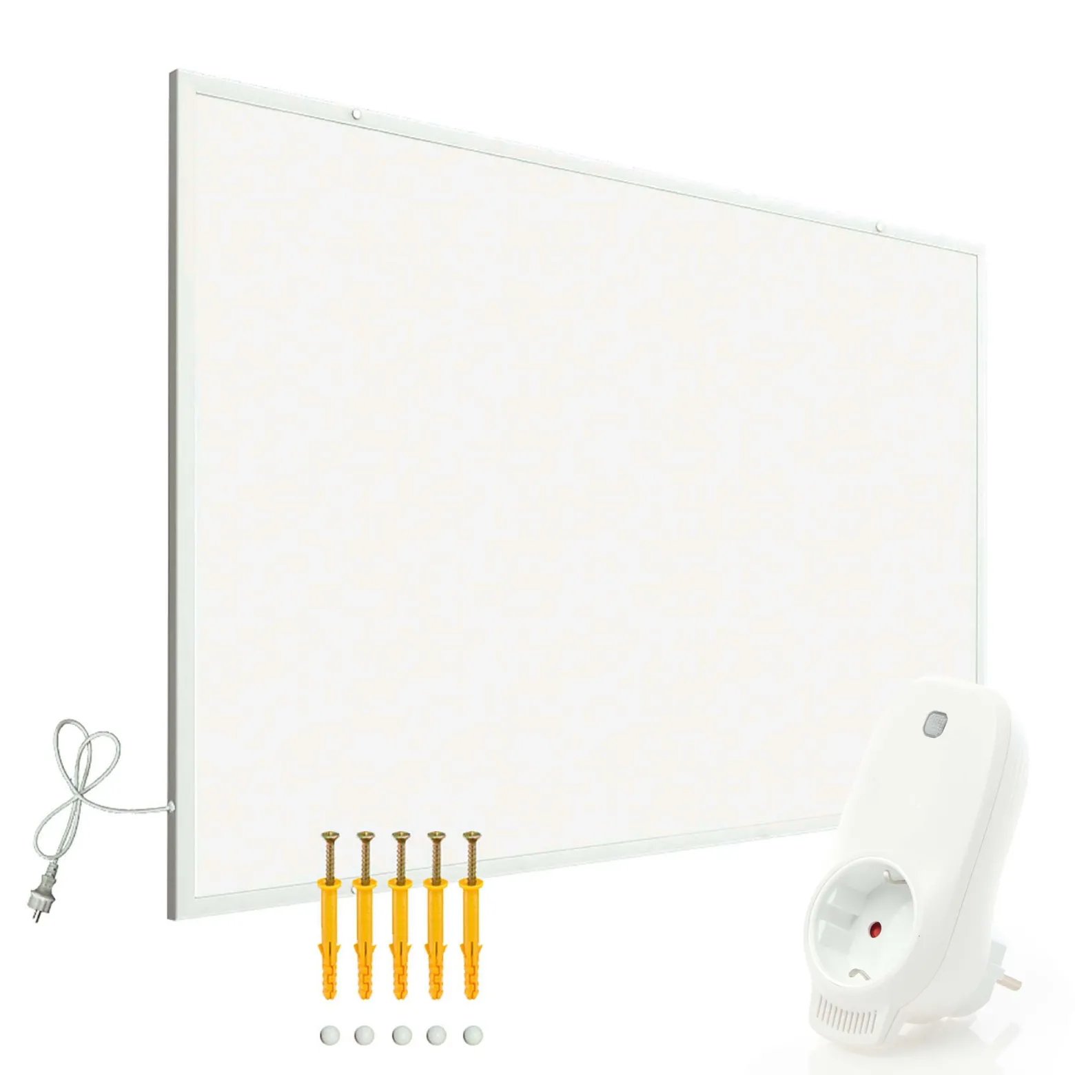 Wiltec Infrarotheizung 520 Watt inkl. WLAN-Thermostat, energieeffizienter Heizkörper mit WLAN Steuerung, Wandmontage Elektroheizung, Heizpaneel IR-Heizung
