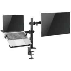 Wiltec 2in1 Halterung für Monitor und Laptop Monitorhalter und Notebookhalter VESA 75x75/100x100