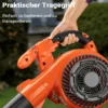 Wiltec 3in1 Laubbläser, Laubsauger u. Laubhäcksler, Laubgebläse 1 PS mit 26ccm, beninbetriebener Laubstaubsauger, Gartenhäcksler mit 50 l Fangsack