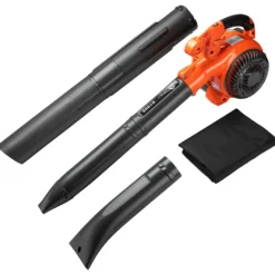 Wiltec 3in1 Laubbläser, Laubsauger u. Laubhäcksler, Laubgebläse 1 PS mit 26ccm, beninbetriebener Laubstaubsauger, Gartenhäcksler mit 50 l Fangsack