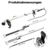 Wiltec 4-in-1 Multifunktionsgerät mit 4-Takt-Motor mit Rucksack, Backpacker Multigartengerät, Multitool Gartenwerkzeug mit u.a. Rasentrimmer