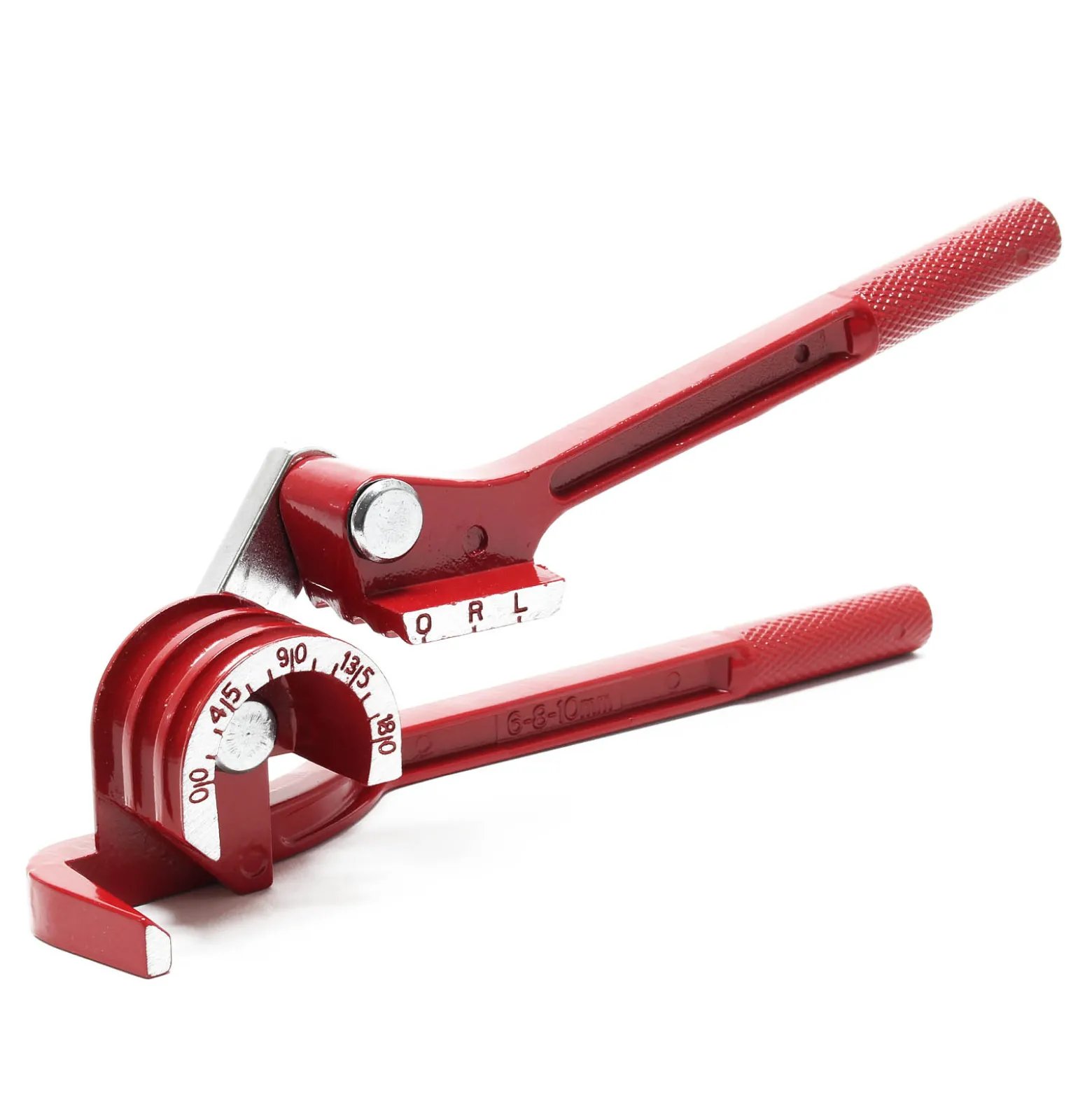 Wiltec 3-in-1 Rohrbiegezange für Winkel bis 180°, Biegezange Rohrbieger mit dreifach Matrize 6 mm, 8 mm und 10 mm, Rohrbiegegerät Handbiegegerät Handrohrbieger