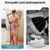 Wiltec 4 in 1 Stativ, Multifunktionales Kamerastativ mit Rollen, Ringlicht mit Fotostativ 3 Farbmodi, Mobile Halterung für Streaming Setup