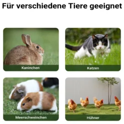 Wiltec Katzenhaus 420 x 515 x 430 mm aus Fichtenholz, Kleintierhaus Kaninchenstall mit Dach aufklappbar, Bitumeneindichtung, Tierstall für Garten/Balkon