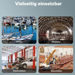 Wiltec Kettenzug mit 1000kg Traglast und 3 m Kettenlänge, einfaches Lastenheben, Flaschenzug, Seilzug, Handkran, Handseilwinde u.a. für Forst und Werkstatt