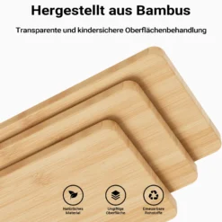 Wiltec Kinderstuhl Lernturm 46 x 46 x 90 cm aus Bambus, Lernstuhl für Kinder mit Geländer, Stehturm mit Schutzstab