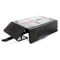 Wiltec Kippanhänger 166,5 x 77,5 x 106 cm 300 kg, Anhänger Kipper für Rasentraktor mit Gitter u. abnehmbaren Seitenwänden, Anhänger mit Kippfunktion
