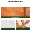Wiltec Klappbarer Kleintierstall 153 x 110 x 55 cm, Hasenstall aus Tannenholz mit Drahtgitter, Kaninchenstall Freigehege, Freilauf Gehege