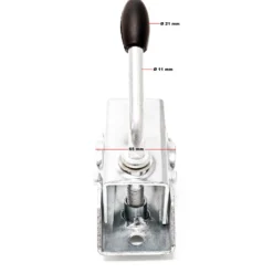 Wiltec Klemmhalter für Anhänger Stützrad bis ø48 mm, Klemmschelle mit Klappknebel Bügelklemme Klemmbügel