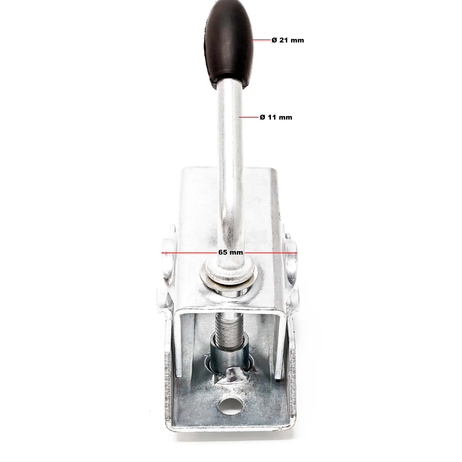 Wiltec Klemmhalter für Anhänger Stützrad bis ø48 mm, Klemmschelle mit Klappknebel Bügelklemme Klemmbügel