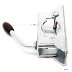 Wiltec Klemmhalter für Anhänger Stützrad bis ø35 mm, Klemmschelle mit Klappknebel, Bügelklemme, Klemmbügel