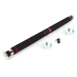 Wiltec Klimmzugstange aus Stahl, max. 100 kg, für Türrahmen 62-85 cm, Reckstange mit Softgrip, Turnstange, Türreck, Krafttraining