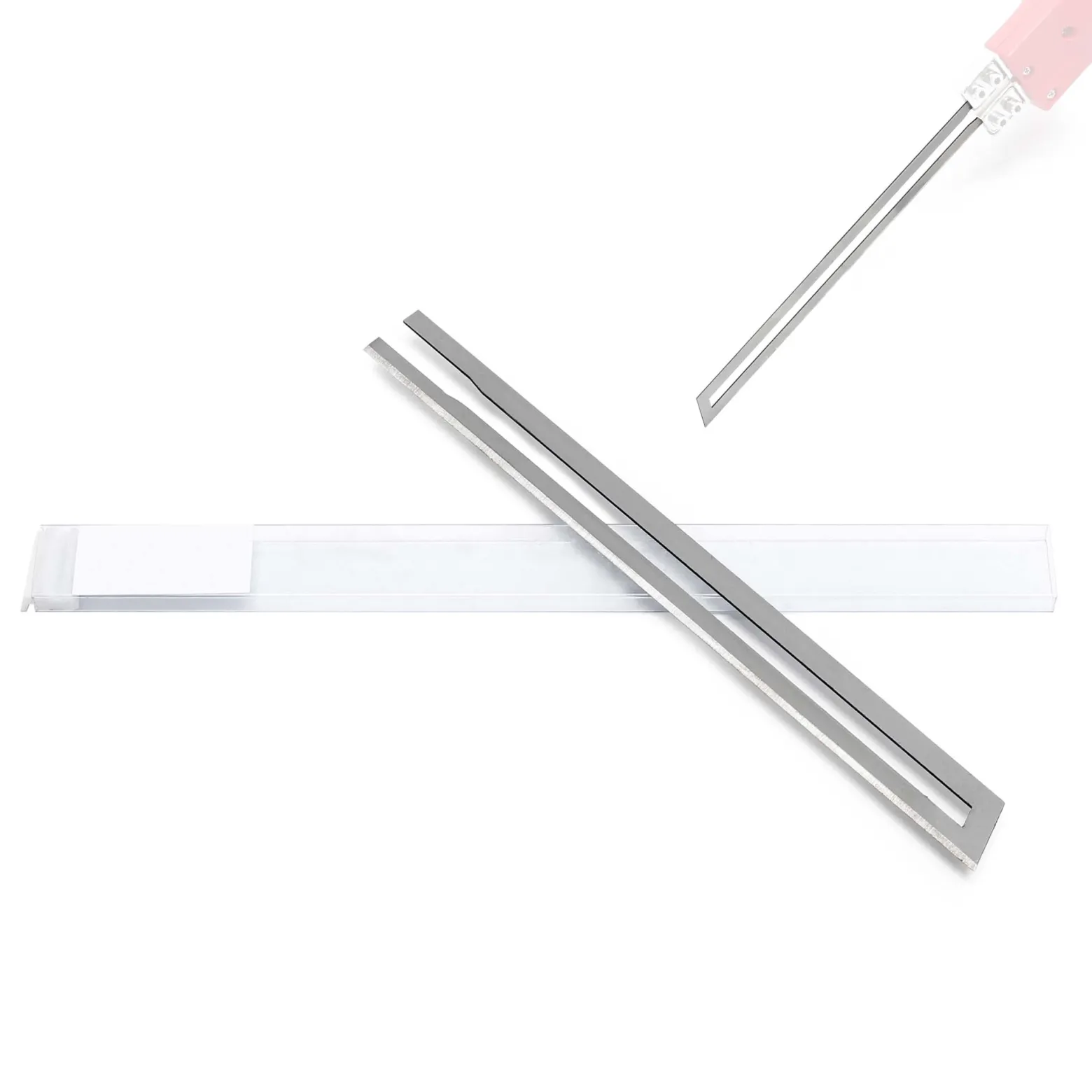 Wiltec Klinge für Styroporschneider 200mm, gehärtet, gerade, schneidet Styropor, Styrodur & andere Dämmstoffe mit Nickel-Chrom-Legierung für Heißrahtschneider