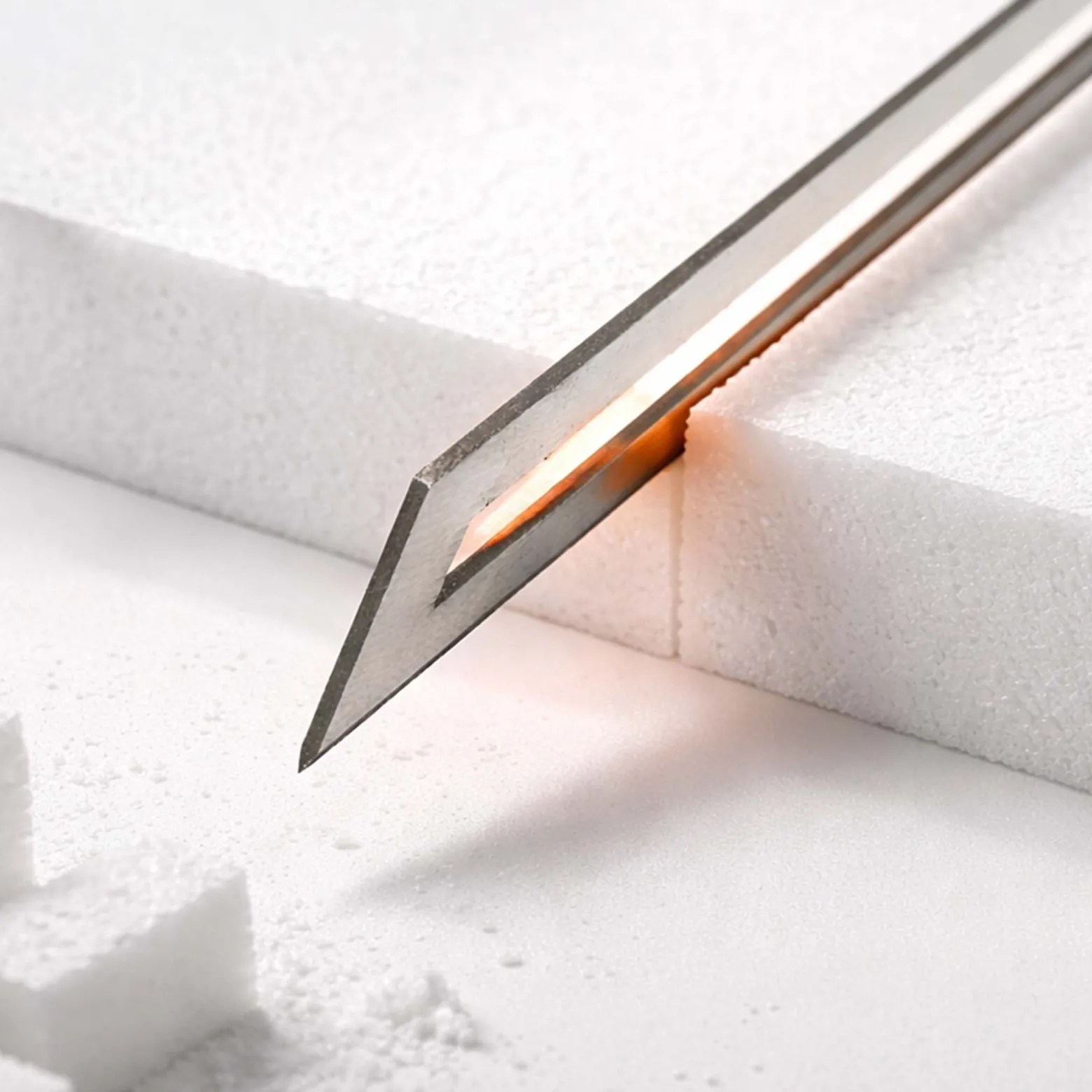 Wiltec Klinge für Styroporschneider 150mm, gehärtet, gerade, schneidet Styropor, Styrodur & andere Dämmstoffe mit Nickel-Chrom-Legierung für Heißrahtschneider