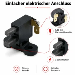 Wiltec Kohlenhalter mit Schleifkohlen für 3 Phasen 400 V Stromerzeuger – Ersatzteil – Bürstenschleifkohlen für Synchrongeneratoren mit AVR-Regelung
