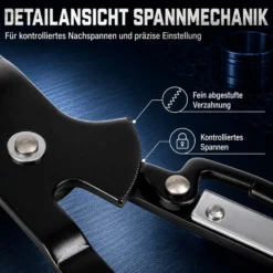 Wiltec Kolbenringspannband Set mit 6 Spannbändern 73-111 mm, inkl. Spannzange und Koffer zum Zusammendrücken der Kolbenringe, zur Montage von Kolben