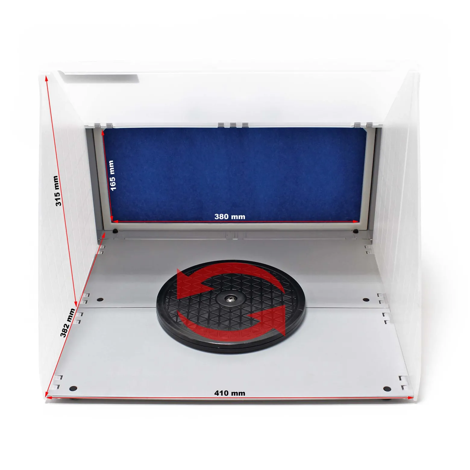 Wiltec Komplett Set Airbrush Absauganlage 4 m³/min, nur 52 dB, zur Absaugung von Farbe Farbnebel Sprühnebel, Filter erweiterbar, mit Abluft und Ersatzfilter, Lackierkabine für Airbrush-Arbeiten