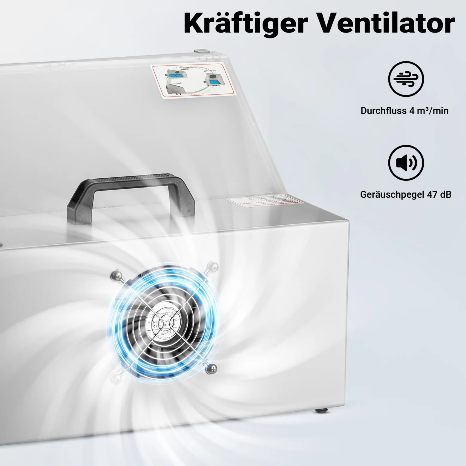 Wiltec Komplett Set Airbrush Absauganlage 4 m³/min, nur 47 dB, zur Absaugung von Farbe Farbnebel Sprühnebel, Filter erweiterbar, mit Abluft und Ersatzfilter, Lackierkabine für Airbrush-Arbeiten