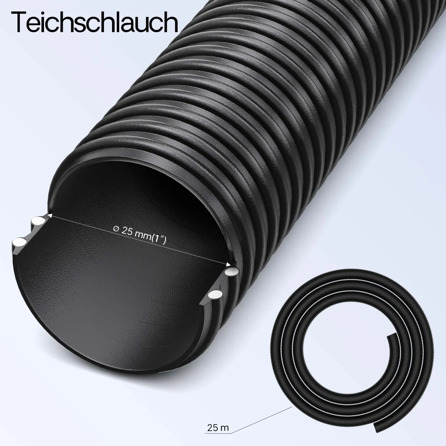 Wiltec Komplettset: CBF-350B Teichfilter bis 60000 L Teichfilteranlage als Durchlauffilter, NEO10000 SuperECO Teichpumpe 10000l/h 80W, CUV-236 Teichklärer UVC Klärer mit 36W, 25m Teichschlauch 25 mm