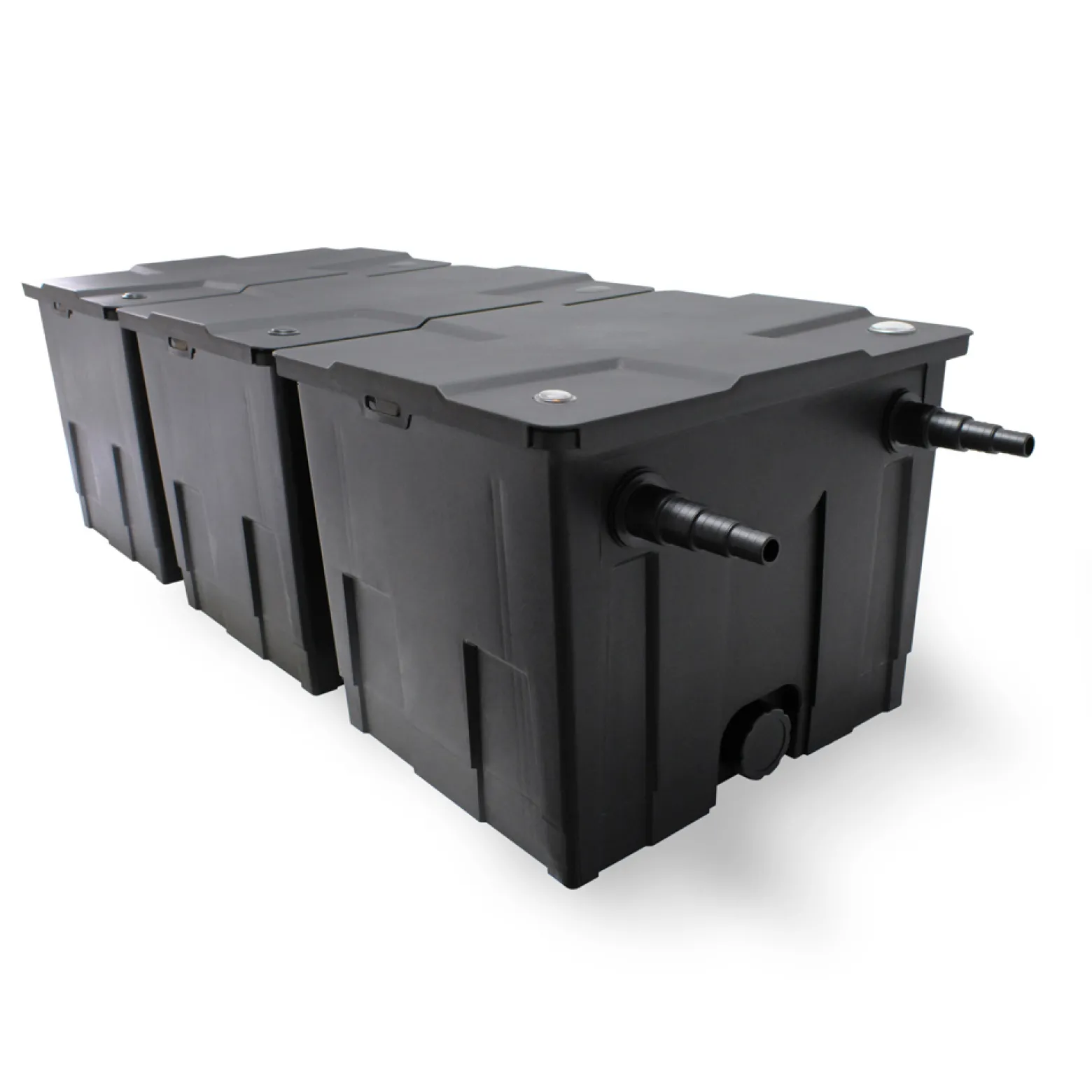 Wiltec Komplettset: CBF-350C Teichfilter bis 90000 L Teichfilteranlage als Durchlauffilter, CUV-236 Teichklärer UVC Klärer mit 36 Watt UV-C Leistung