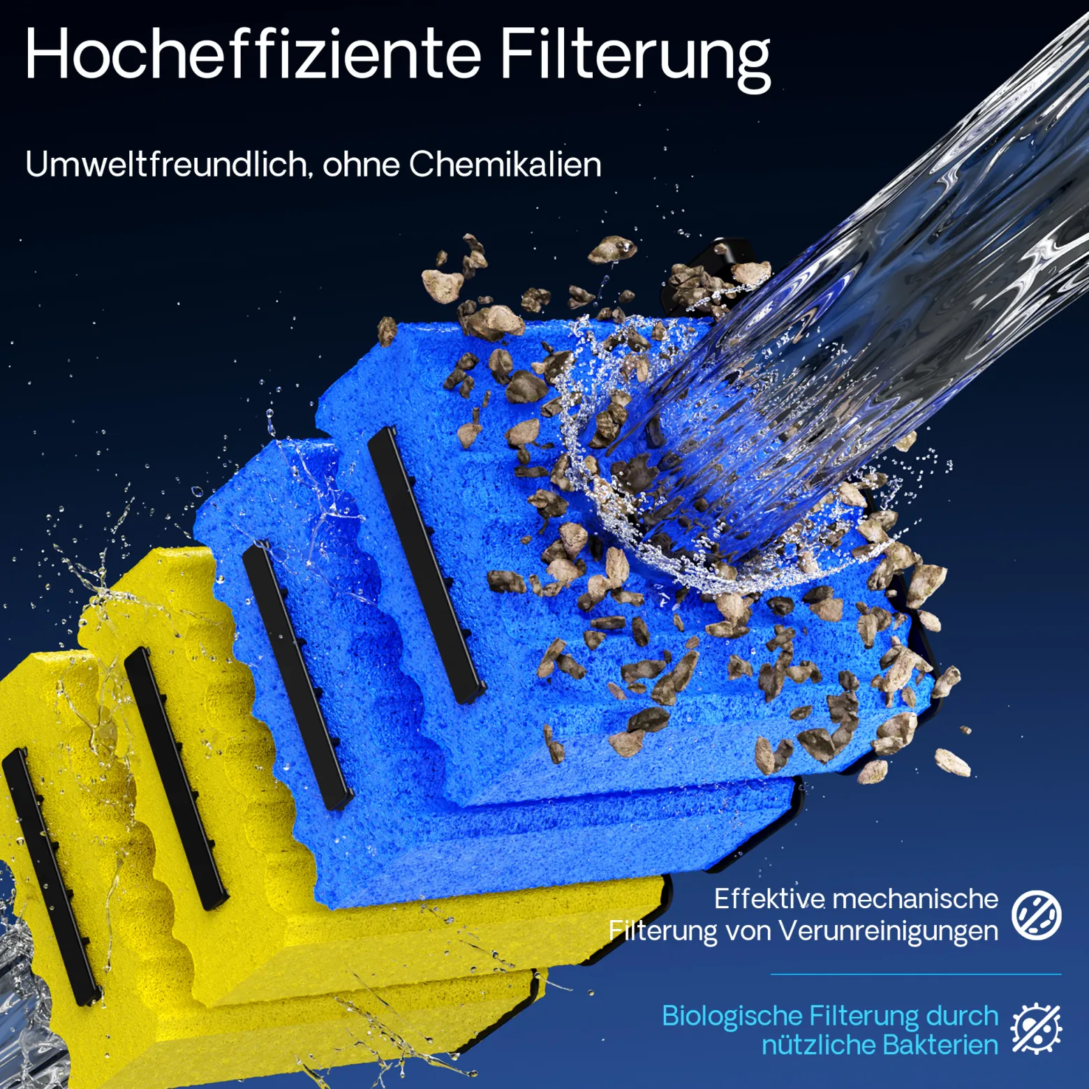 Wiltec Komplettset: CBF-350C Teichfilter bis 90000 L Teichfilteranlage als Durchlauffilter, CUV-224 Teichklärer UVC Klärer mit 24 Watt UV-C Leistung