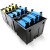 Wiltec Komplettset: CBF-350C Teichfilter bis 90000 L Teichfilteranlage Durchlauffilter, NEO12000 Teichpumpe 12000l/h 100W, CUV-236 Teichklärer 36W, 10m Teichschlauch 38 mm, Schlauchschellen W1 44-47mm