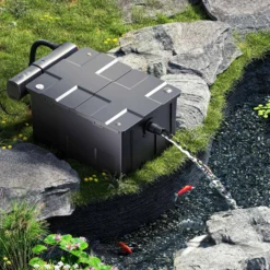 Wiltec Komplettset: CBF-550 Teichfilter bis 60000 L Teichfilteranlage als Durchlauffilter, CUV-224 Teichklärer UVC Klärer mit 24 Watt UV-C Leistung