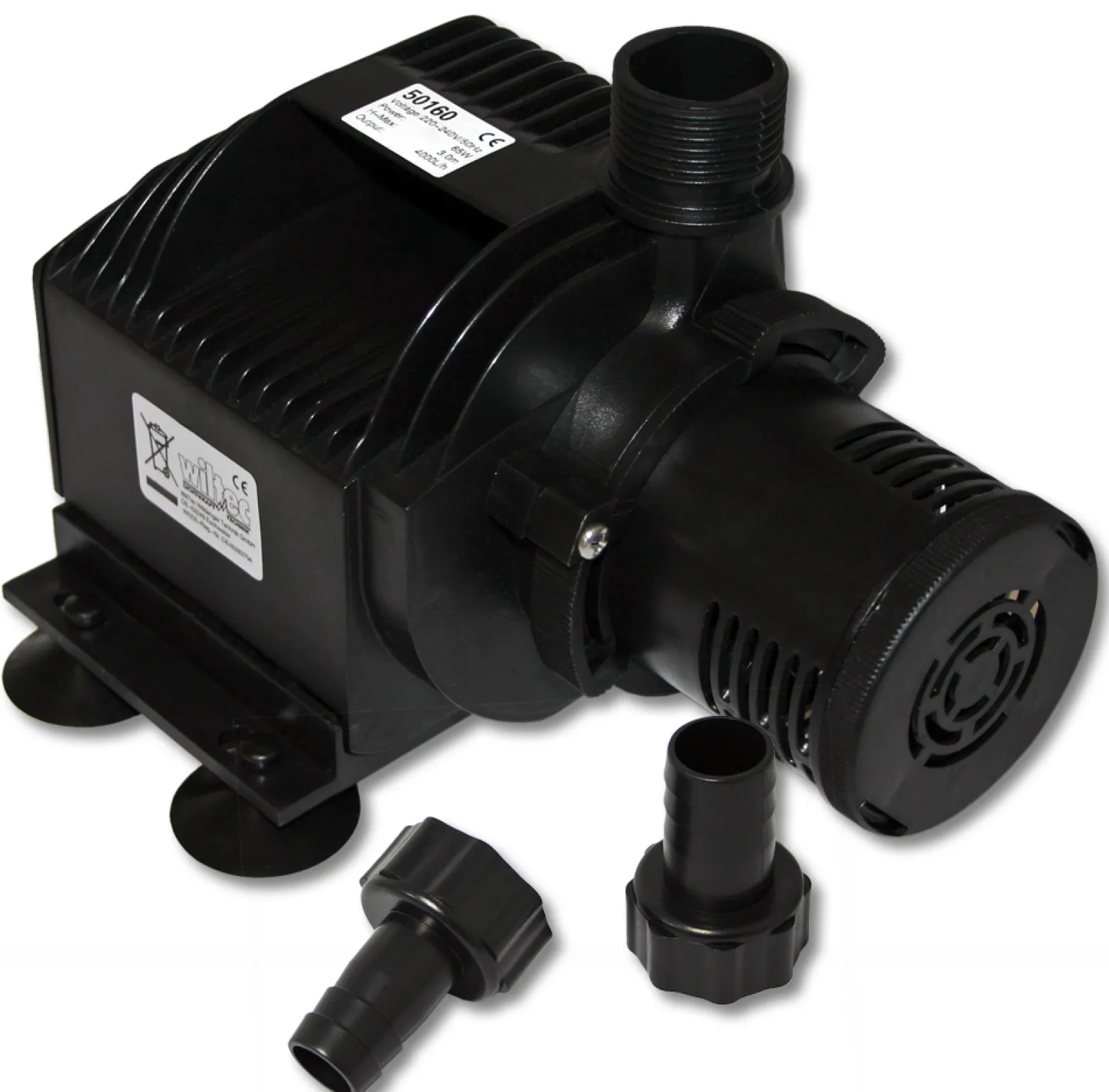 Wiltec Komplettset: CPF-180 Teichdruckfilter bis 6000 L Teichfilteranlage mit 11 Watt UV-C Teichklärer, HJ-5000 ECO Teichpumpe 4000l/h 65W