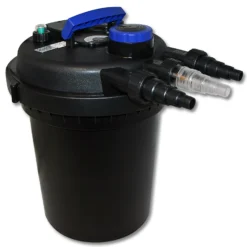 Wiltec Komplettset: CPF-250 Teichdruckfilter bis 10000 L Teichfilteranlage mit 11W Teichklärer, NEO8000 SuperEco Teichpumpe 8000l/h 70W