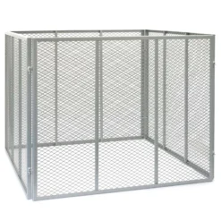 Wiltec Komposter 100 x 100 x 80 cm, Gartenkomposter aus Metallgitter, Kompostbehälter für 800 Liter Kompost, Biokomposter für Bioabfall