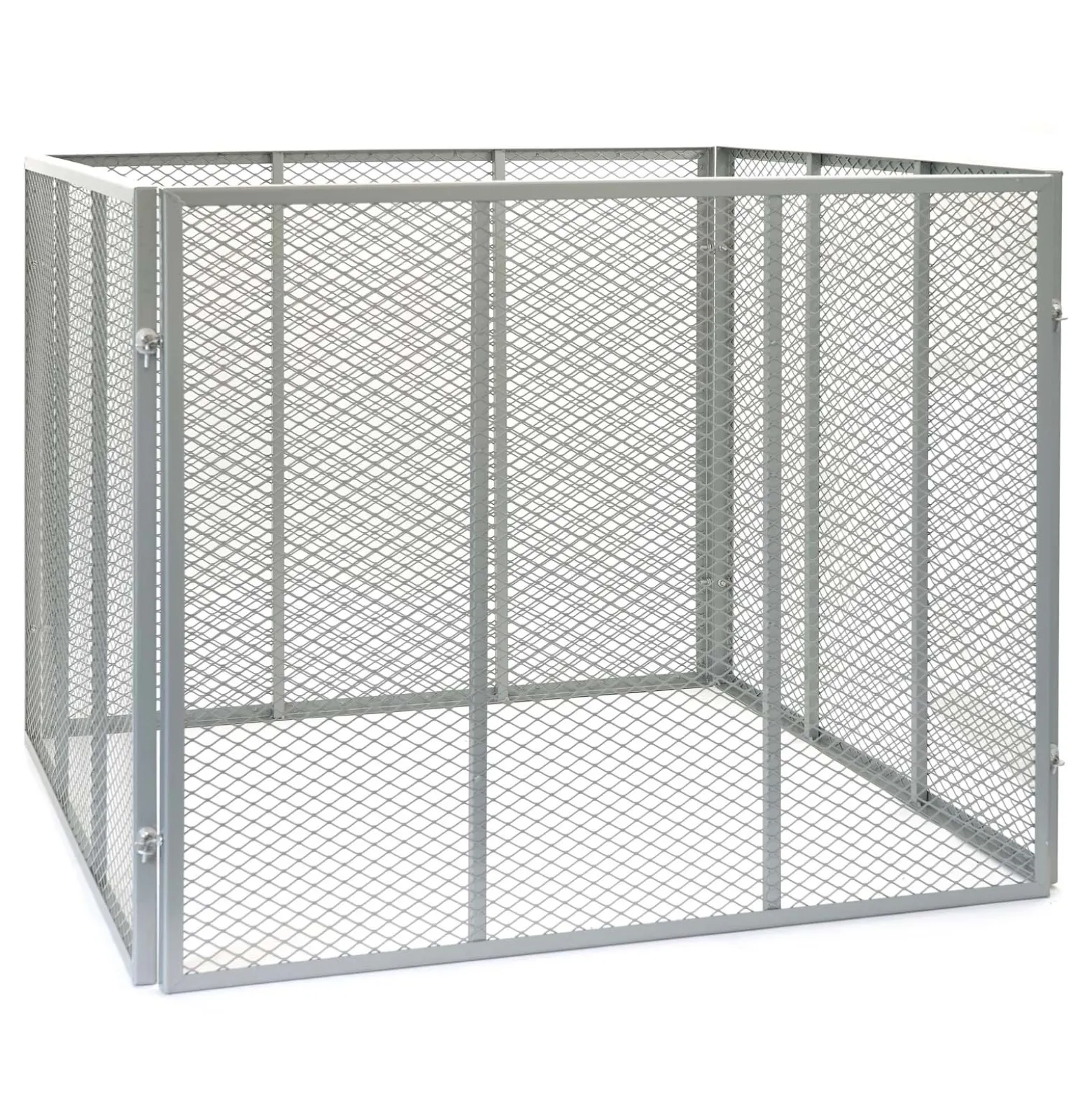 Wiltec Komposter 100 x 100 x 80 cm, Gartenkomposter aus Metallgitter, Kompostbehälter für 800 Liter Kompost, Biokomposter für Bioabfall