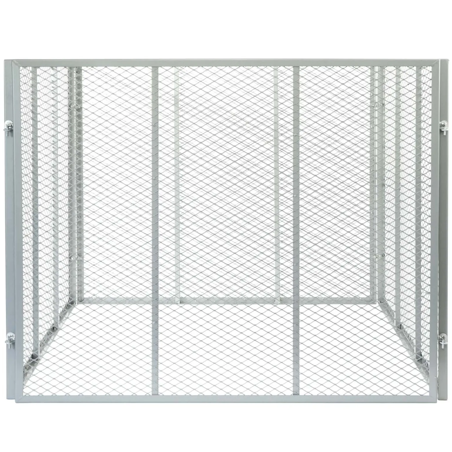 Wiltec Komposter 100 x 100 x 80 cm, Gartenkomposter aus Metallgitter, Kompostbehälter für 800 Liter Kompost, Biokomposter für Bioabfall