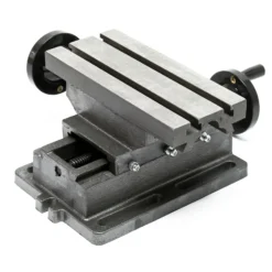 Wiltec Kreuztisch 220x100 mm, Frästisch Mit 120 mm X-Achse, 90 mm Y-Achse, Koordinatentisch Aus Gusseisen, Bohrtisch, Fräsständer