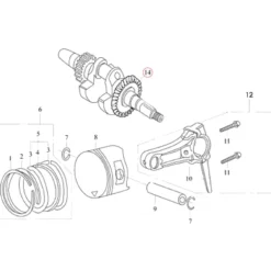 Wiltec Kurbelwelle 20 mm für LIFAN 6,5 PS Motor – Benzinmotor Ersatzteil Kurbel Welle – Einzylinder für Kleinmaschinen & Karts, 4-Takt Motor & OHV Ventilsteuerung
