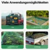 Wiltec Ladungssicherungsnetz Grün 2,5x1,5m Masche 4,5x4,5 cm Stärke 3 mm Polypropylen Transportnetz für Anhänger mit Randkördel Witterungsbeständig Ladung Sicherheit