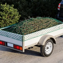 Wiltec Ladungssicherungsnetz 5x3 m Grün Masche 4,5x4,5 cm Stärke 3 mm Polypropylen Transportnetz für Anhänger mit Randkördel Witterungsbeständig Ladung Sicherheit