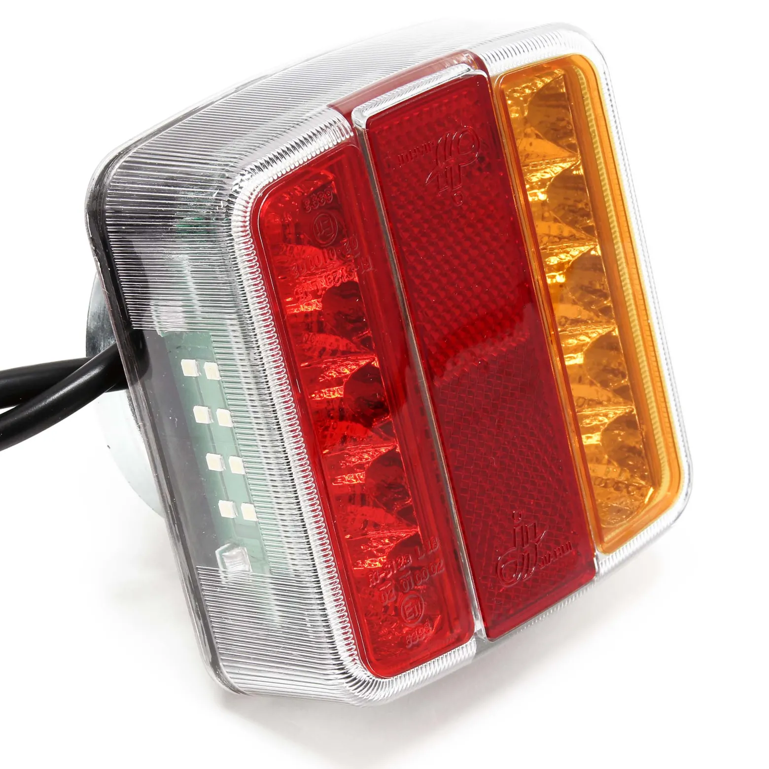Wiltec LED Rückleuchte mit Magneten 7-polig 12V, Adapter für PKW Anhänger, Anhängersteckdose mit E11-Zertifizierung, Anhängerbeleuchtung