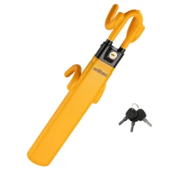Wiltec Lenkradkralle inkl. 3 Schlüssel 490 x 90 x 98 mm für Lenkräder mit Durchmesser 190-315 mm