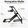 Wiltec Lenkradständer klappbar mit Pedalhalter belastbar bis 20 kg, höhenverstellbarer Sim Racing Stand kompatibel mit vielen Gaming Lenkrädern und Pedalen
