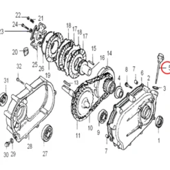 Wiltec Ölmessstab mit O-Ring für Ölbadkupplung LIFAN 6,5-13 PS Motor Benzinmotor Ersatzteil – Ölpeilstab – Einzylinder für Kleinmaschinen & Karts, 4-Takt Motor & OHV Ventilsteuerung