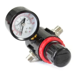 Wiltec Luftfilter mit Wasserabscheider und Druckregler bis 7 bar für Airbrush Kompressor, 2x 12,91 mm (1/4