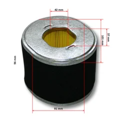 Wiltec Luftfilterpatrone für LIFAN 13-15 PS Motor – Benzinmotor Ersatzteil Luftfilter Patrone – Einzylinder für Kleinmaschinen & Karts, 4-Takt Motor & OHV Ventilsteuerung