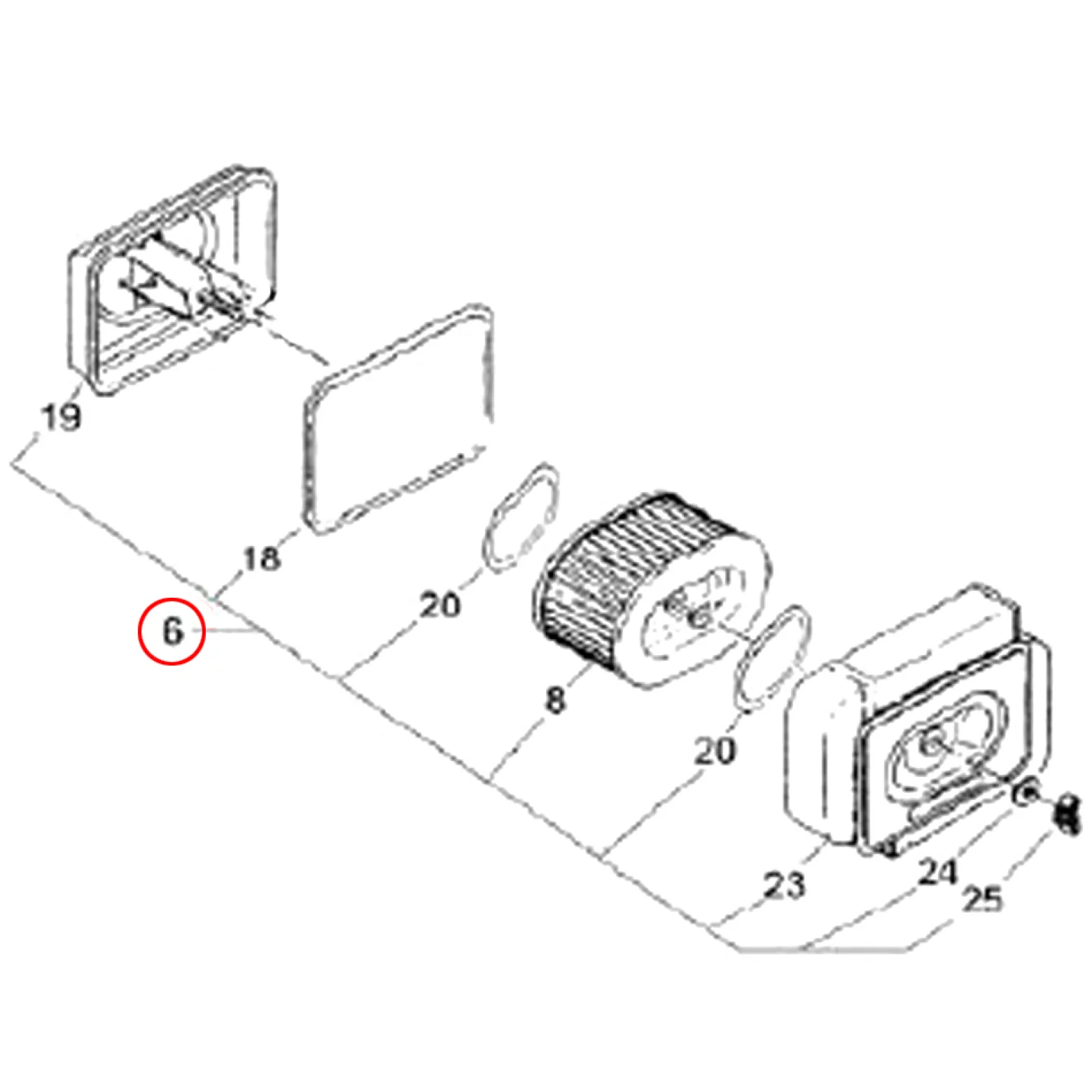 Wiltec Luftfilterpatrone für LIFAN 186 10 PS Motor – Dieselmotor Ersatzteil Luftfilter Patrone – Einzylinder für Kleinmaschinen & Karts, 4-Takt Motor & OHV Ventilsteuerung
