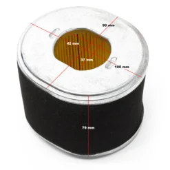 Wiltec Luftfilter und Luftfiltereinsatz für LIFAN 9 PS Motor – Benzinmotor Ersatzteil Luftfilter und Einsatz – Einzylinder für Kleinmaschinen & Karts, 4-Takt Motor & OHV Ventilsteuerung