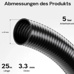 Wiltec Luisiana OM/I 25m Druck- und Saugschlauch Ø40mm 470g/m Pumpenschlauch Schlauch Pumpe Teich Teichschlauch