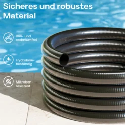 Wiltec Luisiana OM/I 5m flexibler Teichschlauch Ø32mm 320g/m Pumpenschlauch Schlauch Pumpe Saugschlauch Druckschlauch