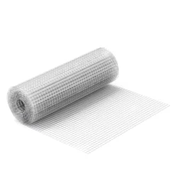 Wiltec Maschendrahtzaun 50 cm x 5 m, 1,2 mm stark 25 x 25 mm Maschengröße, Volierendraht 4-Eck aus Stahl verzinkt, Drahtgitter, Vogeldraht