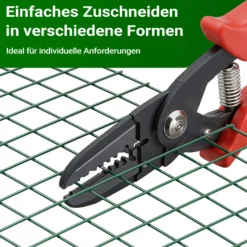 Wiltec Maschendrahtzaun Grün 1x25 m 50 cm Höhe 1,42 mm Stärke 25x25 mm Maschengröße, Volierendraht 4-Eck aus Stahl verzinkt, Drahtgitter, Vogeldraht