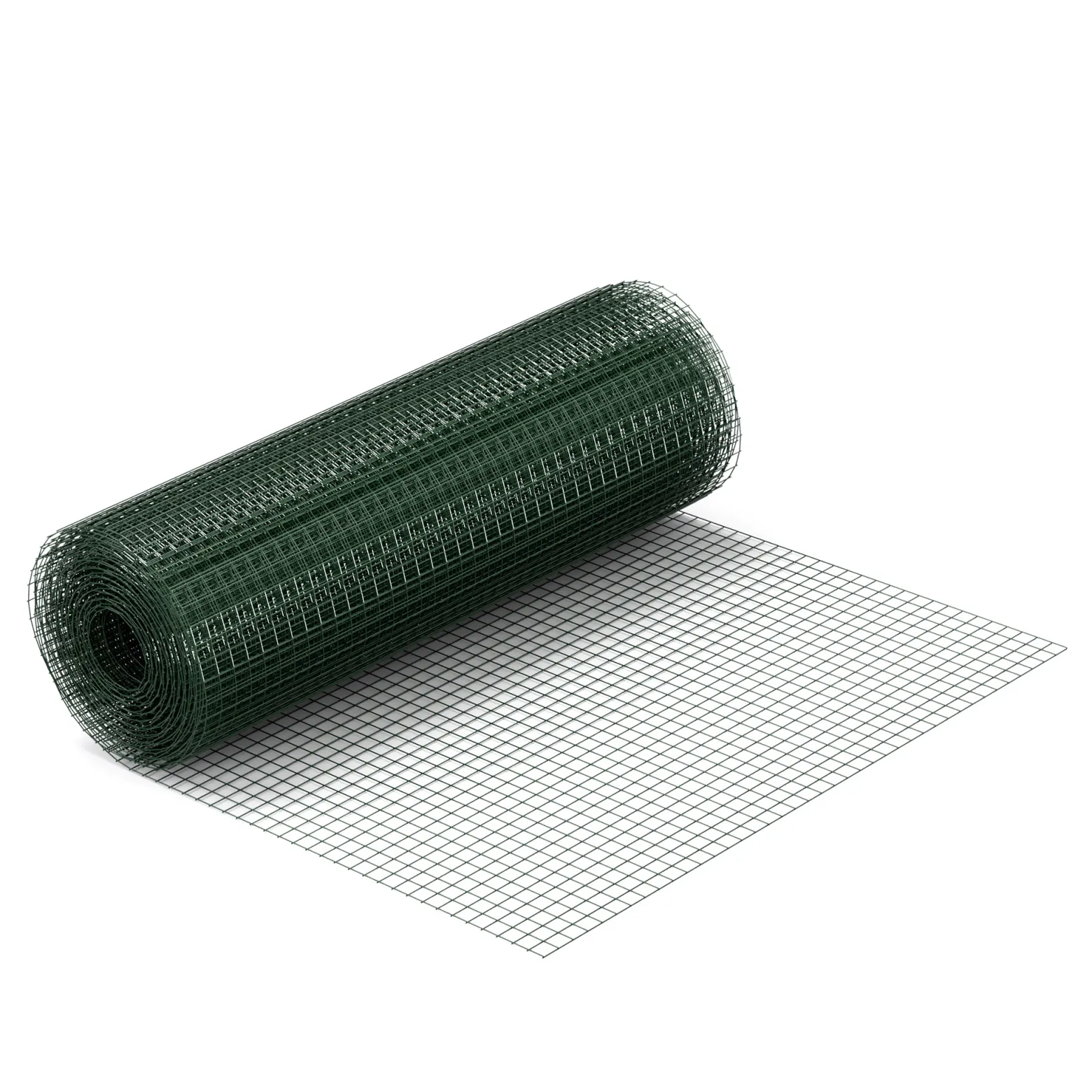 Wiltec Maschendrahtzaun Grün 1x10 m 50 cm Höhe 0,9 mm Stärke 19x19 mm Maschengröße, Volierendraht 4-Eck aus Stahl verzinkt, Drahtgitter, Vogeldraht